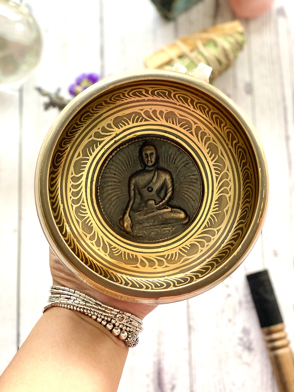 Cuenco Tibetano 14cms Buda