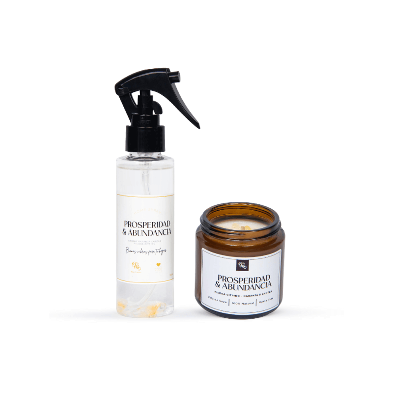 Pack Home Spray y Vela pequeña Prosperidad y Abundancia