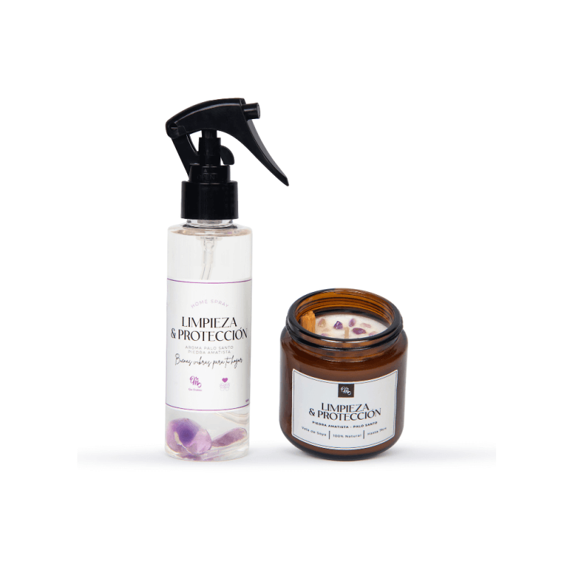 Pack Home Spray y Vela pequeña Limpieza y Protección