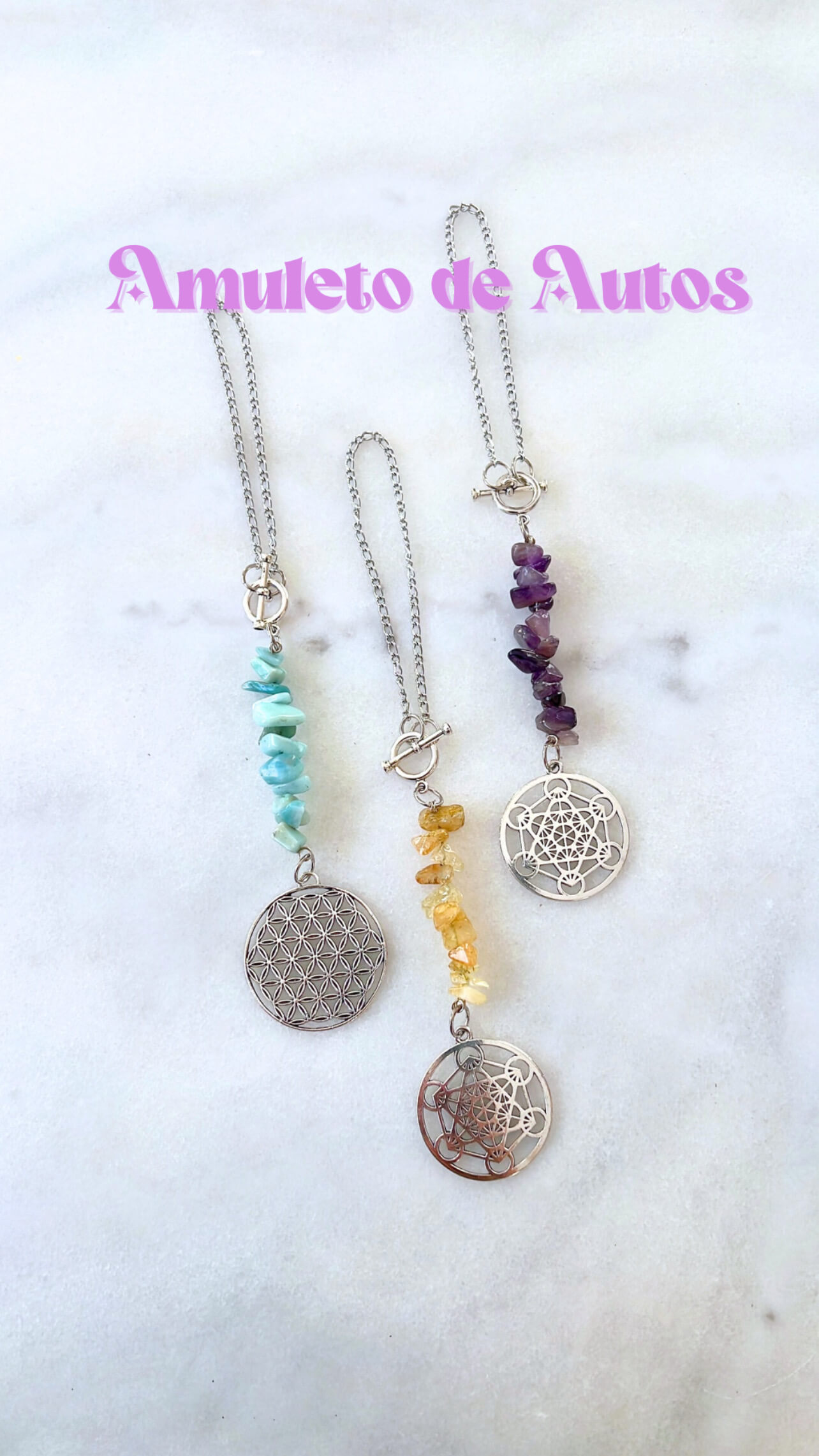 Amuleto auto citrino Cubo Metaton - Imagen 2