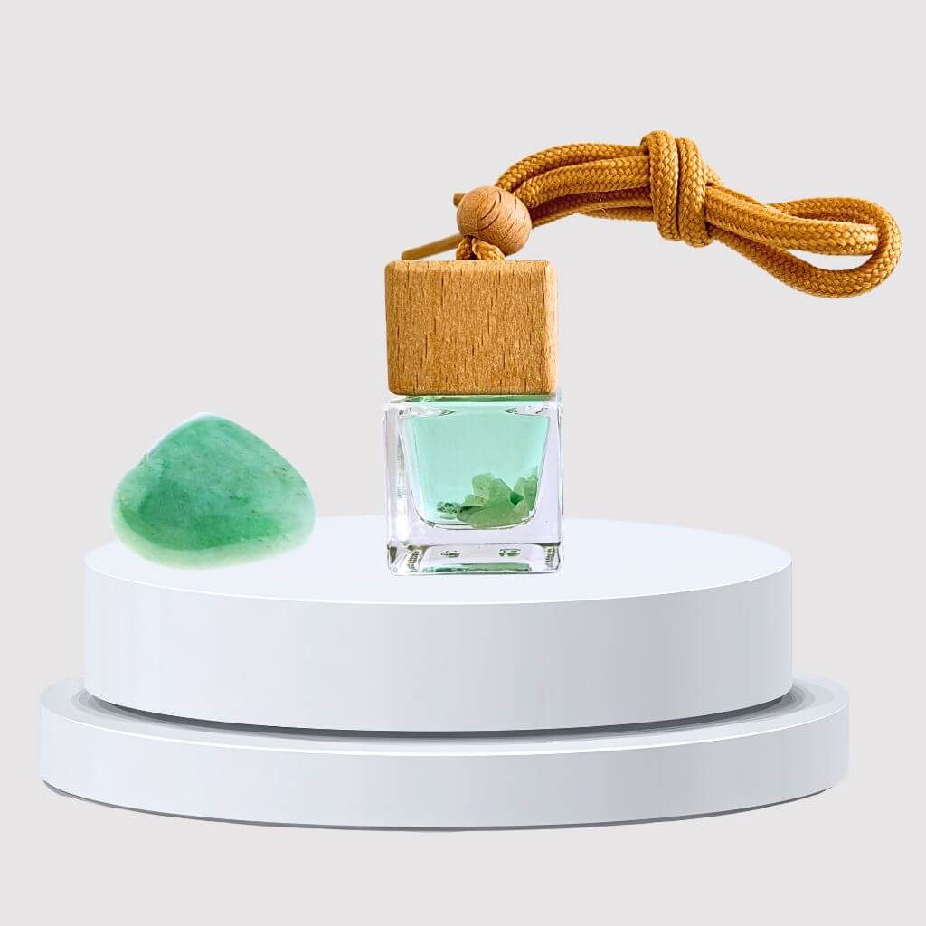 Aromatizador de Auto Sanación con Cuarzo Verde | Verbena & Lavanda 8 ml