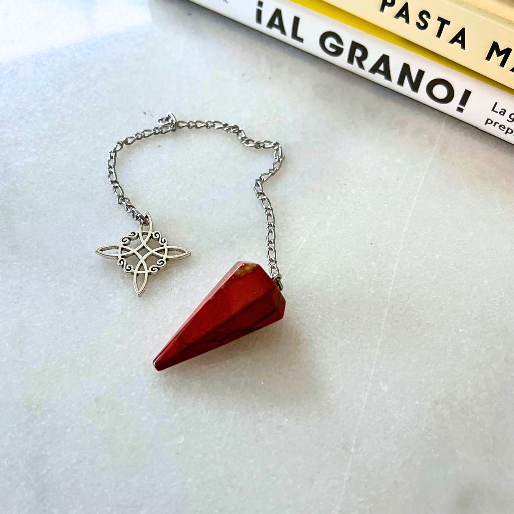 Péndulo Pirámide Jaspe Rojo - Imagen 2