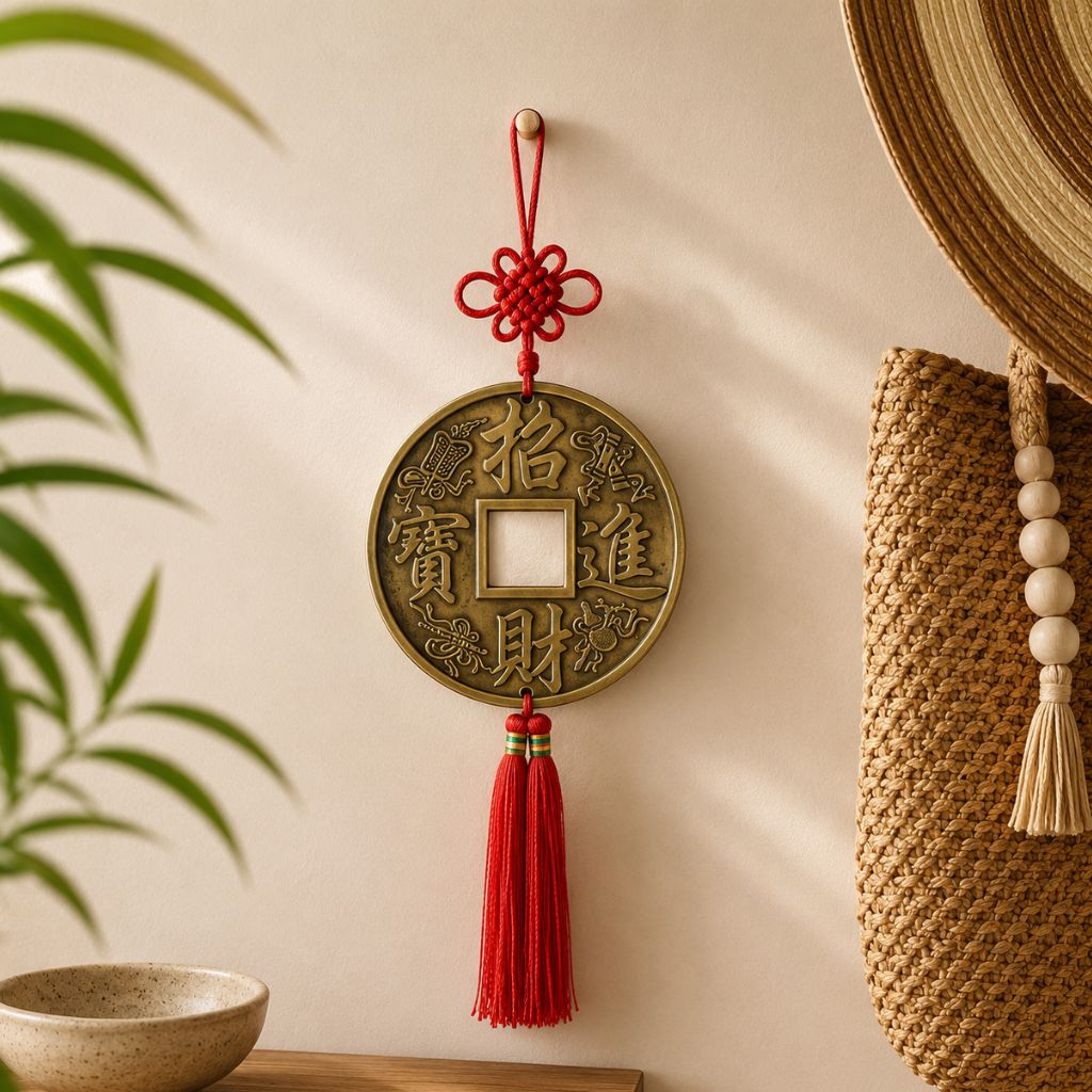 Moneda China Dorada Feng shui - Imagen 2